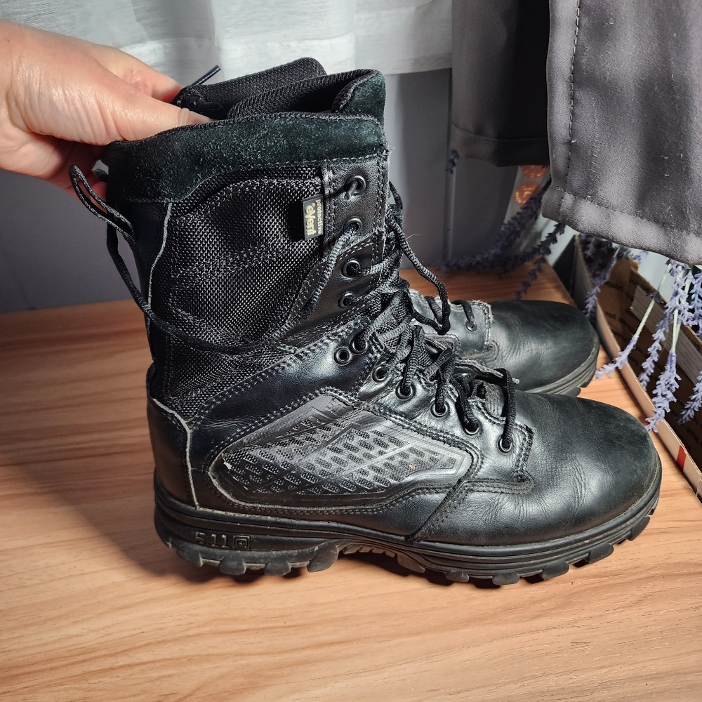 5.11 Tactical Black Combat Boots Evo 8" WP Size 12